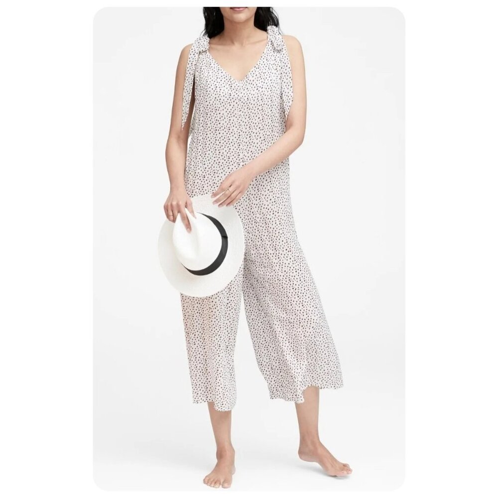 * Eberjey Jordan Tie-Strap Felix Print Jumpsuit sz S